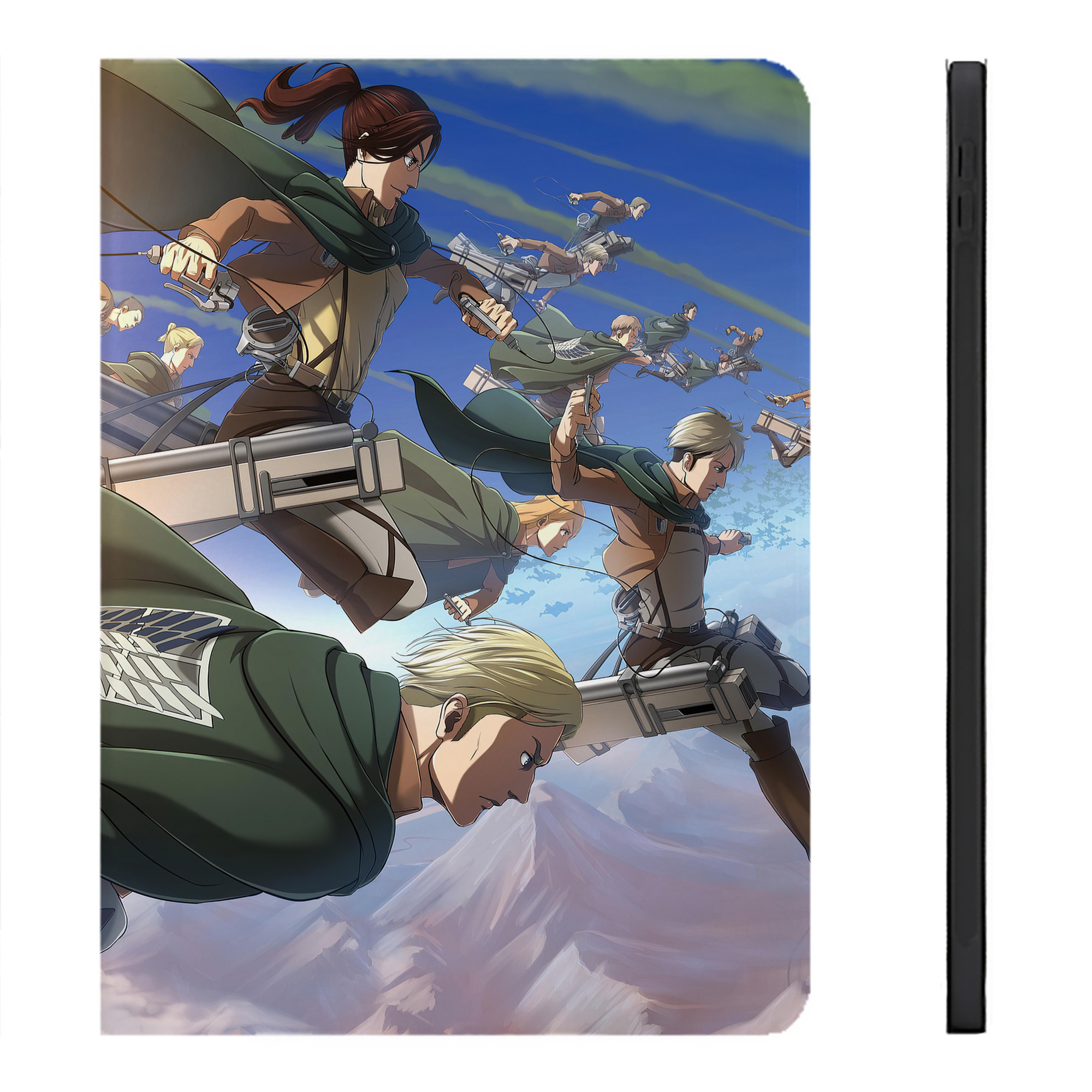 （画像用） 進撃の巨人 Attack on Titan IPadケース ペンホルダー付き ブックスタイルデザイン